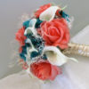Coral and turquoise bouquet - Image 2