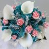 Turquoise coral small bouquet