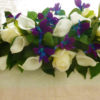 Wedding table decor, center piece, rose calla lily orchid center piece