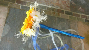 Sunflower, daisy flower girl wand, artificial flowers - Image 3