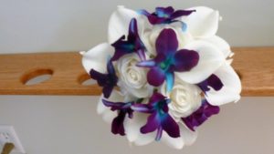 Rose calla lily galaxy orchid bridesmaids bouquet, small bouquet, real touch artificial bouquet
