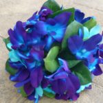 Galaxy orchid, purpl blue, turquoise bridesmaids bouquet, small bridal bouquet, toss away bouquet