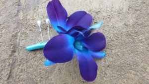 Purple blue orchid corsage, galaxy orchid, boutonniere, wedding corsage, prom - Image 3