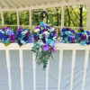 Bridesmaids bouquet, purple, royal blue, teal artificial flower bouuquet - Image 2