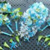 Blue and green lily bouquet - Image 4