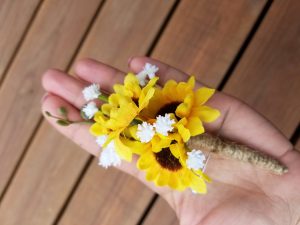 Sunflower cascading bouquet set - Image 2