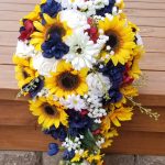 cascading sunflower bouquet