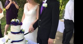 Carnation and Galaxy orchid cake topper