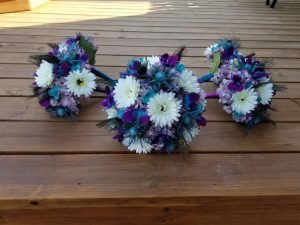 Gerbera daisy, thistle, and galaxy orchid bouquet - Image 3