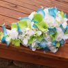 Turquoise and green cascading bouquet - Image 2