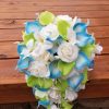 Turquoise and green cascading bouquet - Image 4