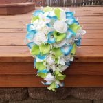 cascading artificial bridal bouquet