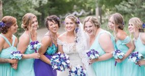 Galaxy orchid and calla lily cascading bouquet