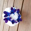 Cascading silk rose and galaxy orchid bouquet - Image 7