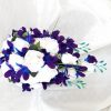 Cascading silk rose and galaxy orchid bouquet - Image 2