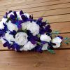 Cascading silk rose and galaxy orchid bouquet - Image 6