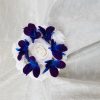 Cascading silk rose and galaxy orchid bouquet - Image 5