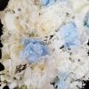 Cascading bouquet with white and blue hydrangea accent - Image 4