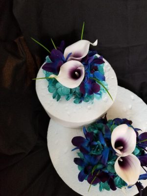 picasso galaxy orchid cake topper