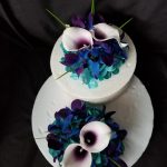 Galaxy orchid cake topper 2 pieces topper