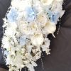 Cascading bouquet with white and blue hydrangea accent - Image 5