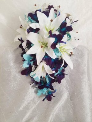 Casablanca lily and galaxy orchid bouquet