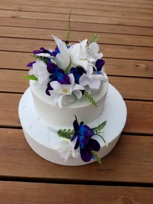 Lily and orchid cake topper 2 pcs - Image 2