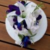 Lily and orchid cake topper 2 pcs