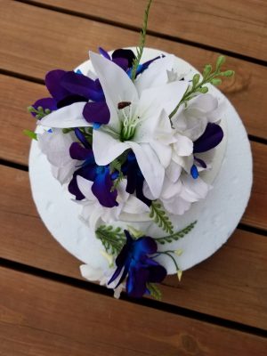 Lily and orchid cake topper 2 pcs