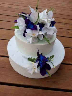 Lily and orchid cake topper 2 pcs - Image 5