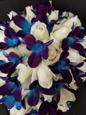 Rose and galaxy orchid bridal bouquet - Image 6