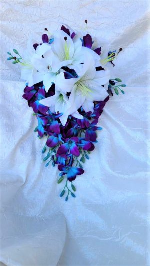 Casablanca lily and galaxy orchid bouquet