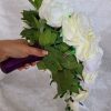 Cascading rose bouquet with orchid accent - Image 5