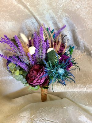 Peony, thistle, orchid, and daisy bouquet - Image 2