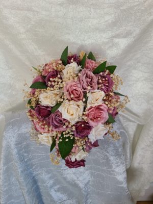 Dusty pink, purple, champagne rose bouquet set - Image 2