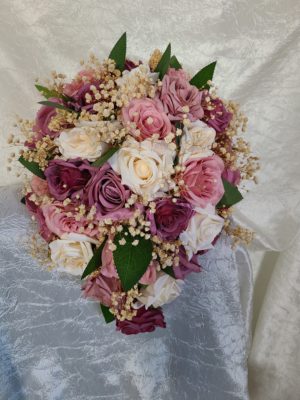 Dusty pink, purple, champagne rose bouquet set - Image 20