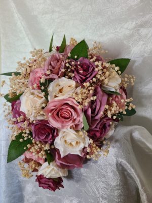 Dusty pink, purple, champagne rose bouquet set - Image 5