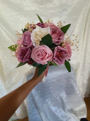 Dusty pink, purple, champagne rose bouquet set - Image 18