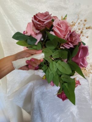 Dusty pink, purple, champagne rose bouquet set - Image 17