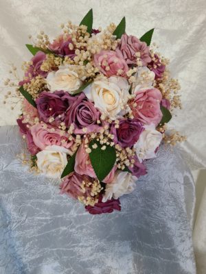 Dusty pink, purple, champagne rose bouquet set - Image 16