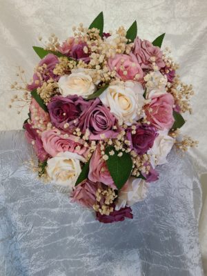 Dusty pink, purple, champagne rose bouquet set