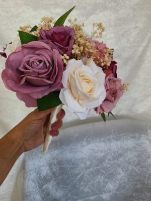 Dusty pink, purple, champagne rose bouquet set - Image 6