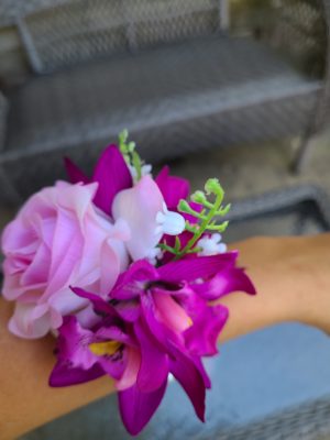 Pink, fuchsia and lavender cascading bouquet set - Image 15