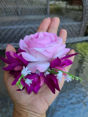 Pink, fuchsia and lavender cascading bouquet set - Image 14