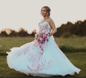 Pink, fuchsia and lavender cascading bouquet set - Image 4