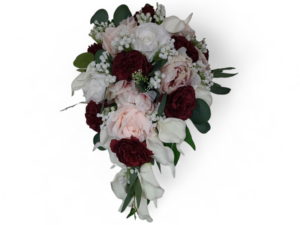 Wine & blush bridal bouquet - Image 3