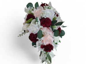 Wine & blush bridal bouquet
