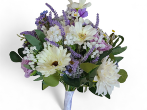 Lavender and white bridal bouquet - Image 5
