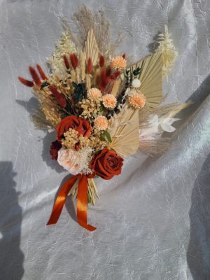 Dried flower wedding bouquet, Dried and faux Boho wedding - Image 7