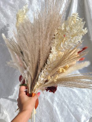 Dried flower wedding bouquet, Dried and faux Boho wedding - Image 8